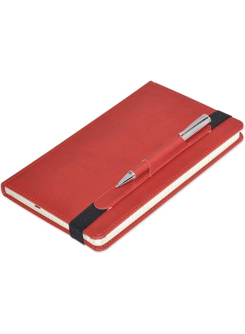 FIS Executive Notebook 120-Sheets Italian PU 5mm Square, 13x21cm, Maroon - FSNBEX5M1321MR - Image 1